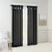 Twist Tab Lined Window Curtain Panel Black 50x95' Default -DTYStore