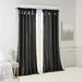 Twist Tab Lined Window Curtain Panel Black 50x95' Default -DTYStore