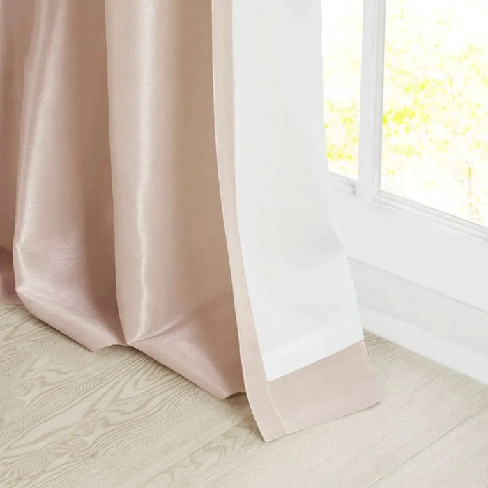 Twist Tab Lined Window Curtain Panel Blush 50x120'- DTY Store