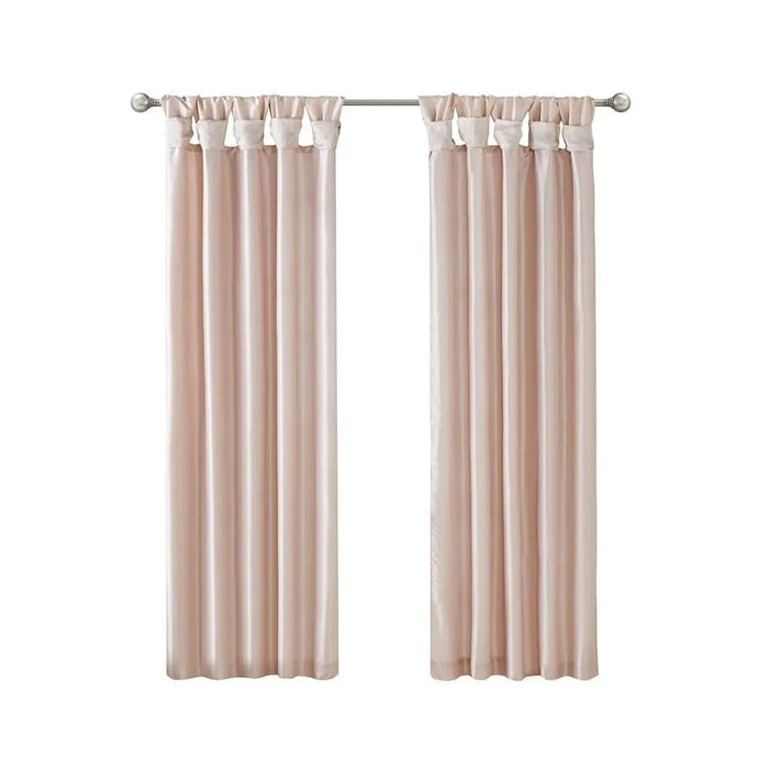 Twist Tab Lined Window Curtain Panel Blush 50x120' - DTY Store