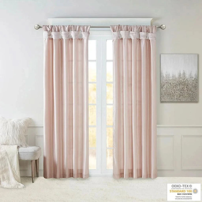 Twist Tab Lined Window Curtain Panel Blush 50x120' - DTY Store