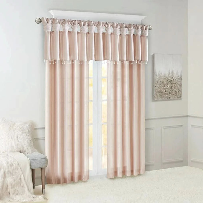 Twist Tab Lined Window Curtain Panel Blush 50x120' - DTY Store
