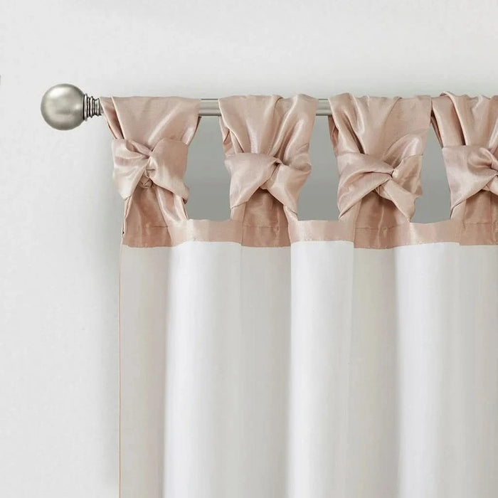 Twist Tab Lined Window Curtain Panel Blush 50x120' - DTY Store