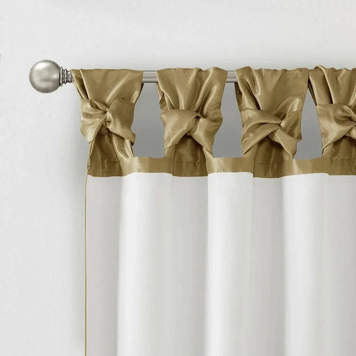 Twist Tab Lined Window Curtain Panel Bronze 50x120' - DTY Store