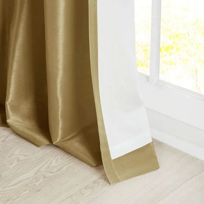 Twist Tab Lined Window Curtain Panel Bronze 50x120' - DTY Store