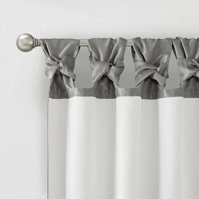 Twist Tab Lined Window Curtain Panel Charcoal 50x108' - DTY Store