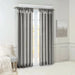 Twist Tab Lined Window Curtain Panel Charcoal 50x108' - DTY Store
