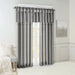 Twist Tab Lined Window Curtain Panel Charcoal 50x108' - DTY Store