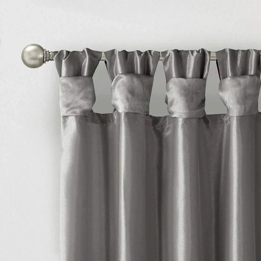 Twist Tab Lined Window Curtain Panel Charcoal 50x120' Default -DTYStore
