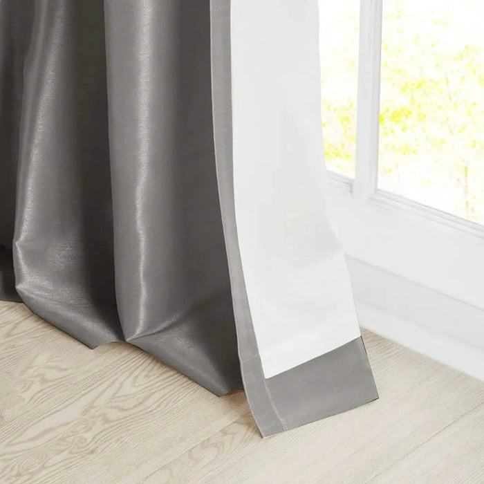 Twist Tab Lined Window Curtain Panel Charcoal 50x84' Default -DTYStore