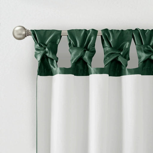 Twist Tab Lined Window Curtain Panel Green 50x84' Default -DTYStore