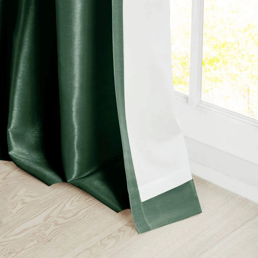 Twist Tab Lined Window Curtain Panel Green 50x84' Default -DTYStore