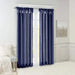 Twist Tab Lined Window Curtain Panel Navy 50x108' Default -DTYStore