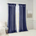 Twist Tab Lined Window Curtain Panel Navy 50x120' - DTY Store