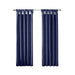 Twist Tab Lined Window Curtain Panel Navy 50x84' Default -DTYStore