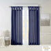 Twist Tab Lined Window Curtain Panel Navy 50x84' Default -DTYStore