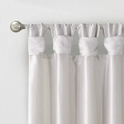 Twist Tab Lined Window Curtain Panel Silver 50x120' Default -DTYStore