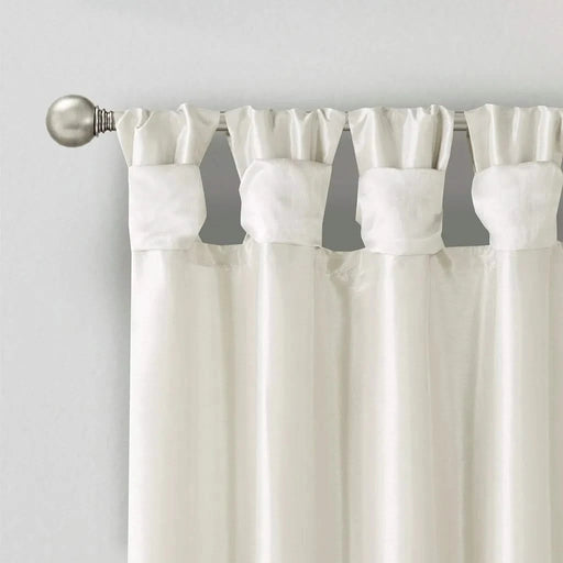 Twist Tab Lined Window Curtain Panel White 50x120' Default -DTYStore
