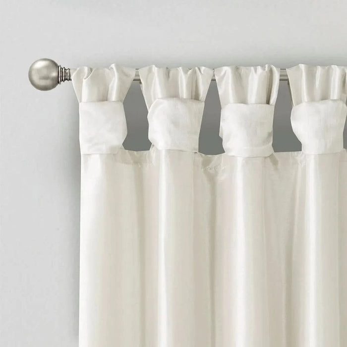 Twist Tab Lined Window Curtain Panel White 50x120' - DTY Store