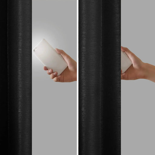 Twist Tab Total Blackout Window Curtain Panel Black 50x95' Blackout Default -DTYStore