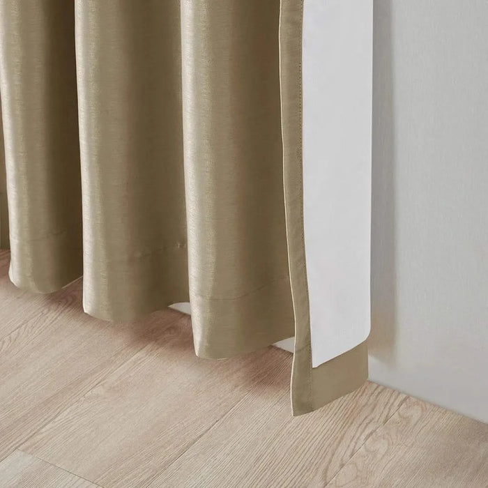 Twist Tab Total Blackout Window Curtain Panel Bronze 50x95' Blackout Default -DTYStore