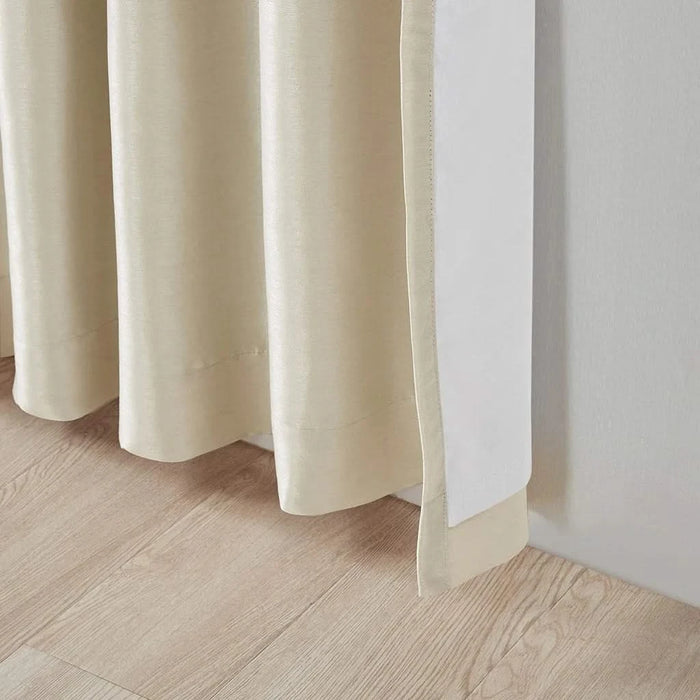 Twist Tab Total Blackout Window Curtain Panel Champagne 50x84' Blackout Default -DTYStore