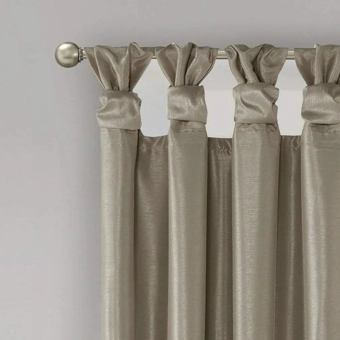 Twist Tab Total Blackout Window Curtain Panel Pewter 50x84' Blackout Default -DTYStore