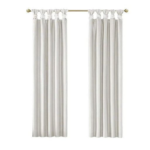 Twist Tab Total Blackout Window Curtain Panel White 50x84' Blackout Default -DTYStore