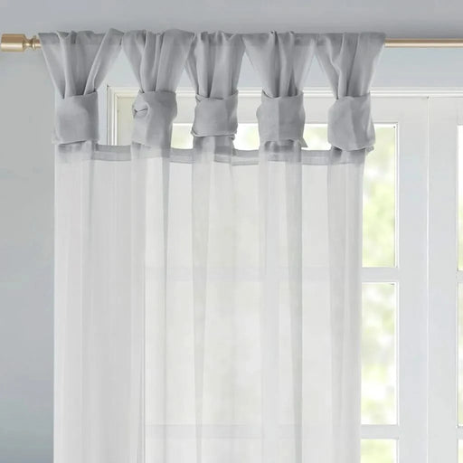 Twist Tab Voile Sheer Window Pair Default -DTYStore