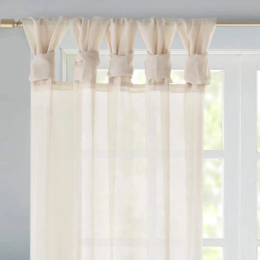 Twisted Tab Voile Sheer Window Pair Default -DTYStore
