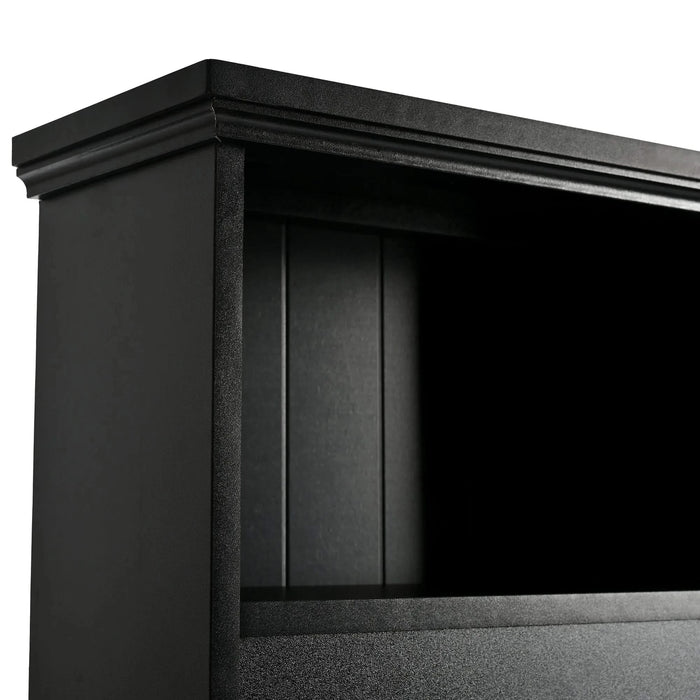 U-Can 5-in-1 Entryway Bench with Shutter-shaped doors, Coat Rack, Cushion and 4 Sturdy Hooks, 47.2'' Wide Hall Tree with Storage Bench for Hallway, Entryway, Living Room Default -DTYStore