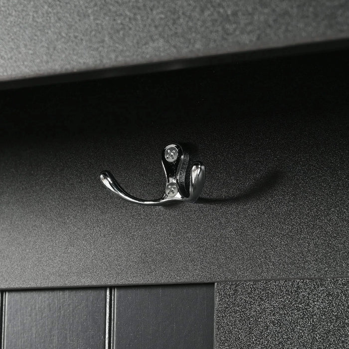 U-Can 5-in-1 Entryway Bench with Shutter-shaped doors, Coat Rack, Cushion and 4 Sturdy Hooks, 47.2'' Wide Hall Tree with Storage Bench for Hallway, Entryway, Living Room Default -DTYStore