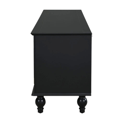 U-Can 70.9'' Modern TV Stand for TVs up to 80 Inches, Entertainment Center with Open Compartment, TV Storage Cabinet with 2 Drawers, 2 Cabinets and 5 Solid Legs for Living room Default -DTYStore