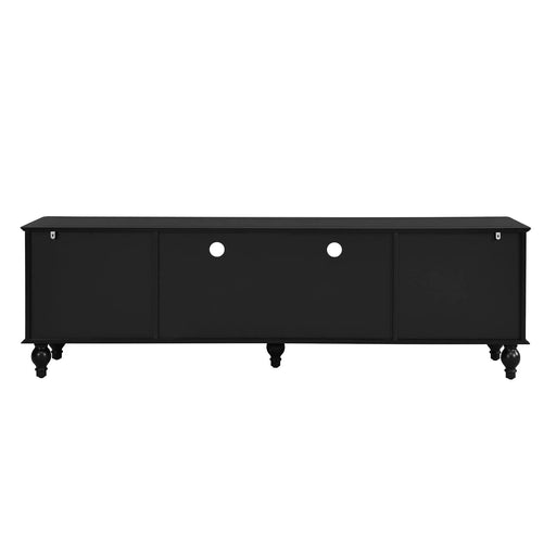 U-Can 70.9'' Modern TV Stand for TVs up to 80 Inches, Entertainment Center with Open Compartment, TV Storage Cabinet with 2 Drawers, 2 Cabinets and 5 Solid Legs for Living room Default -DTYStore