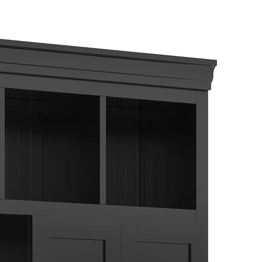 U-Can 78.7''H Hall Tree with Bench and 5 Storage Cubbies, Modern Entryway Storage Organizer Cabinet with 4 Doors, 5 Drawers and Adjustable Shelves for Hallway, Entryway, Living Room Default -DTYStore