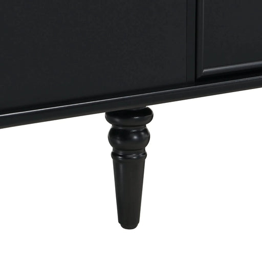 U-Can Modern Rectangle Coffee Table with Four Drawers, Two Side Hidden Storage Compartments, 47.2' Wood Coffee Table with Metal Handles and Four Solid Wood Legs for Living Room Default -DTYStore