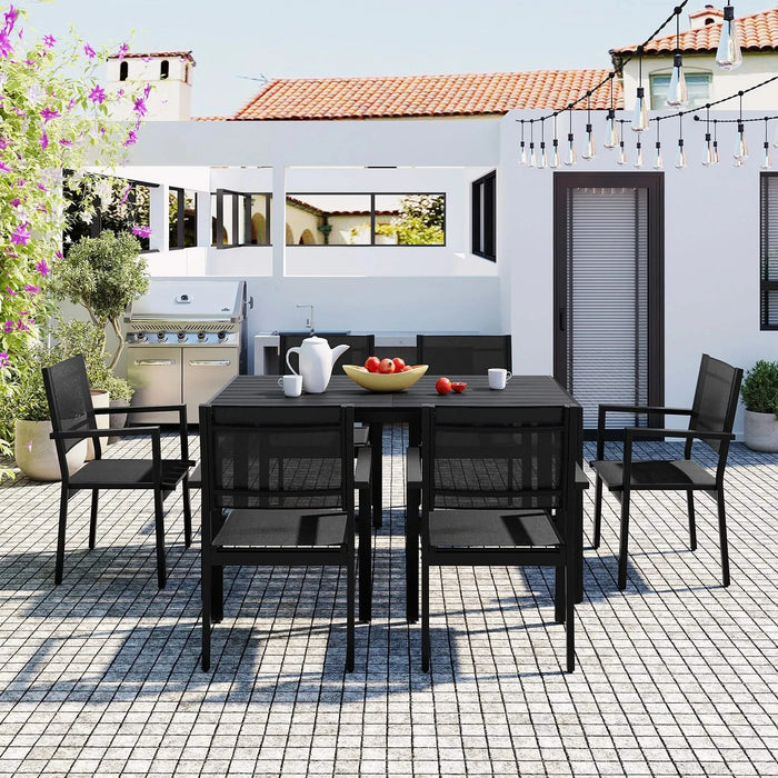 U-Style High-quality Steel Outdoor Table and Chair Set, Suitable for Patio, Balcony, Backyard. Default -DTYStore
