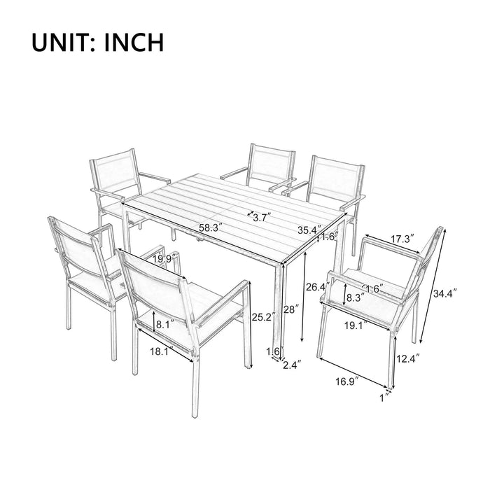 U-Style High-quality Steel Outdoor Table and Chair Set, Suitable for Patio, Balcony, Backyard. Default -DTYStore