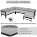 U-shaped multi-person outdoor sofa set, suitable for gardens, backyards, and balconies. Default -DTYStore