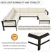 U-shaped multi-person outdoor sofa set, suitable for gardens, backyards, and balconies. Default -DTYStore