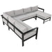 U-shaped multi-person outdoor sofa set, suitable for gardens, backyards, and balconies. Default -DTYStore