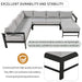 U-shaped multi-person outdoor sofa set, suitable for gardens, backyards, and balconies. Default -DTYStore