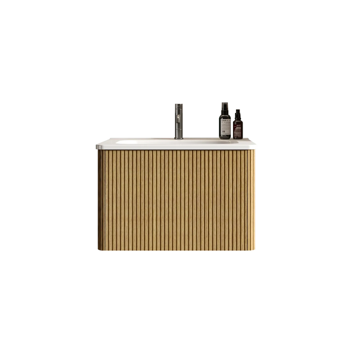 U055-Etna24W-306 Etna 24' Striped Natural Oak Bathroom Vanity with White Ceramic Sink, Wall Mounted Floating Bathroom Vanity for Modern Bathroom, Pre-assembled Default -DTYStore