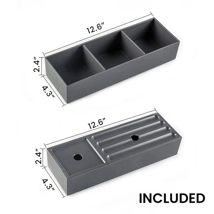 U058-Etna36W-308 Etna 36' Striped Brushed Black Oak Floating Bathroom Vanity with White Ceramic Sink, Bathroom Vanity for Modern Bathroom, Pre-assembled Default -DTYStore