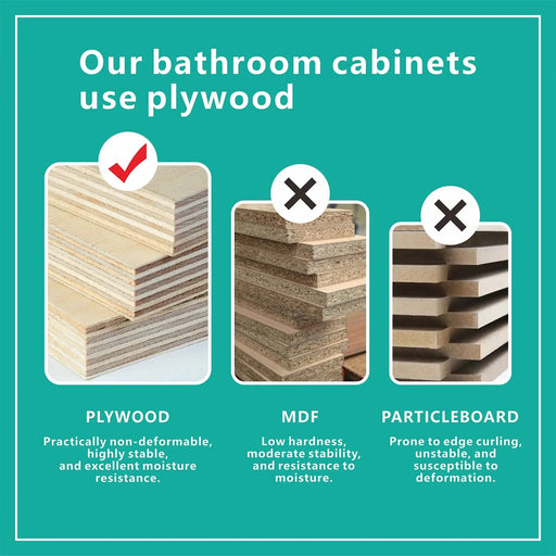 U094-Etna30F-305 Etna 30' Striped Walnut Bathroom Vanity with Sink, Freestanding & Wall Mounted Bathroom Cabinet Options for Modern Bathrooms, KD Default -DTYStore