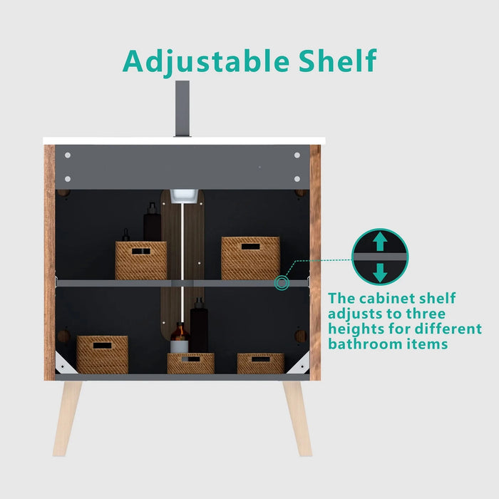 U094-Etna30F-305 Etna 30' Striped Walnut Bathroom Vanity with Sink, Freestanding & Wall Mounted Bathroom Cabinet Options for Modern Bathrooms, KD Default -DTYStore