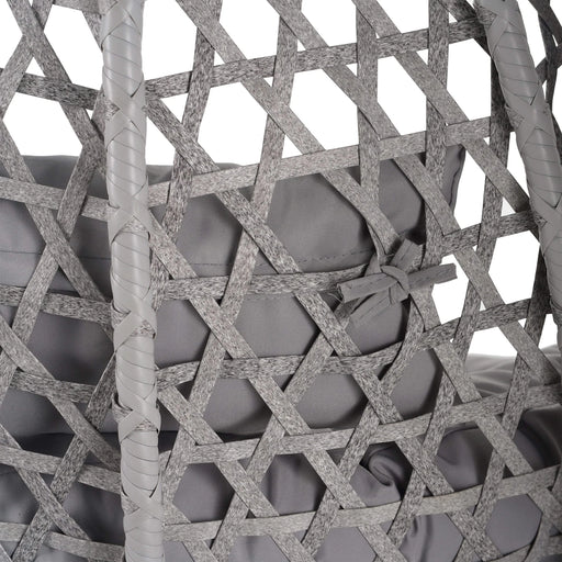 U_STYLE Sturdy Hammock Chair with Stand, Durable Hanging Egg Chair with Rattan Weaving ,Comfortable Indoor Outdoor Swing chairs with Soft Removable Cushion,Suitable for Balcony, Bedroom,or Garden Default -DTYStore