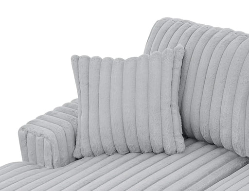 U Shaped Sleeper Sofa, 122 inch Overisze - 2 in 1 Pull Out Bed, Sectional Sleeper Sofa with Double Storage Chaise for Living Room, Rabbit plush Corduroy Fabric Couch, Grey Default -DTYStore