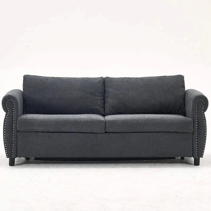 U_Style 80.7'' 2-in-1 Sofa Bed Sleeper with Large Mattress(63''*70.9*3.3 inch), for Living Room Spaces Bedroom Default -DTYStore