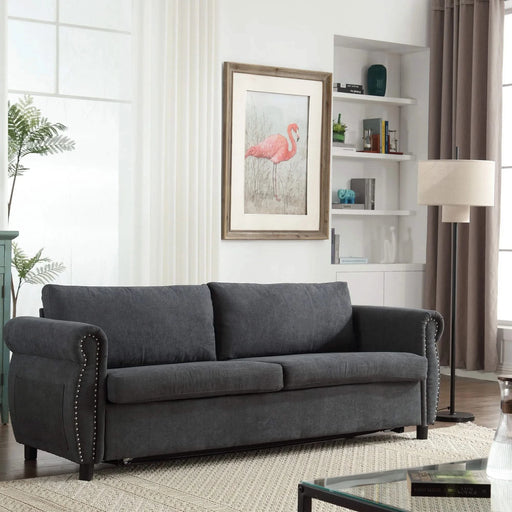 U_Style 80.7'' 2-in-1 Sofa Bed Sleeper with Large Mattress(63''*70.9*3.3 inch), for Living Room Spaces Bedroom Default -DTYStore